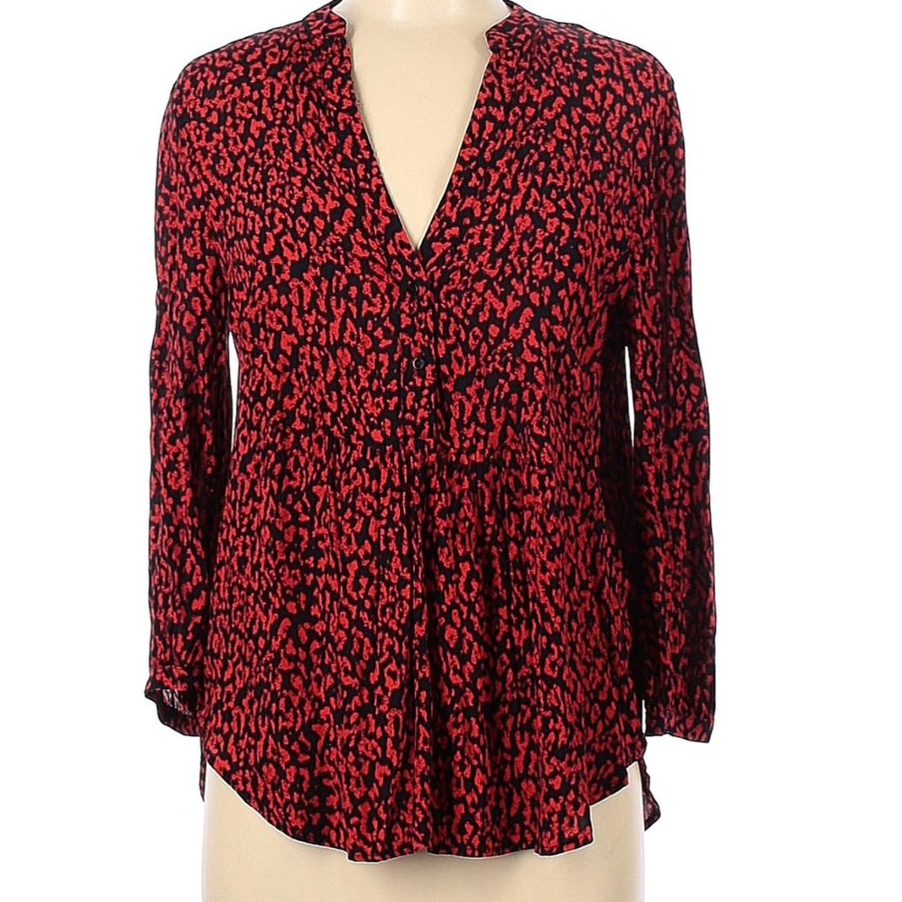 Zara Woman Red and Black Blouse